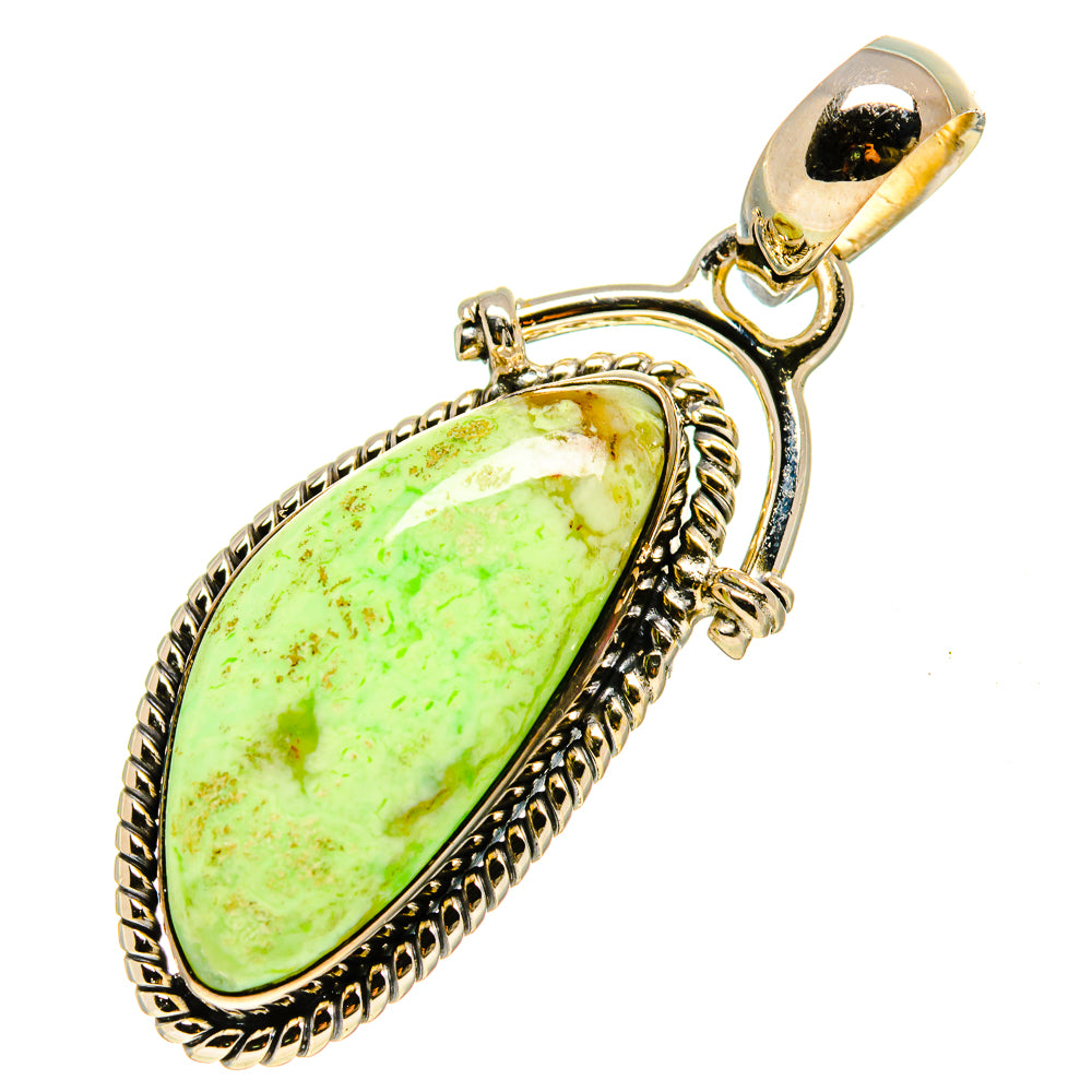 Lemon Chrysoprase Pendants handcrafted by Ana Silver Co - PD756680