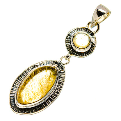 Rutilated Quartz Pendants handcrafted by Ana Silver Co - PD756696