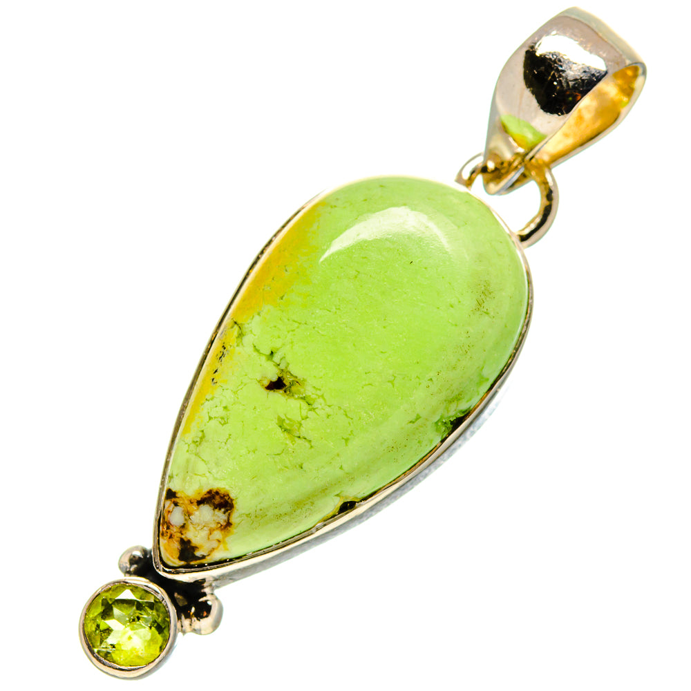 Lemon Chrysoprase Pendants handcrafted by Ana Silver Co - PD756702