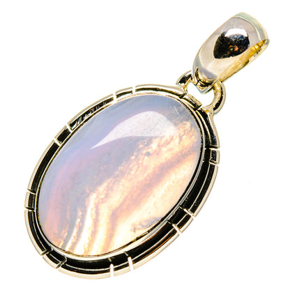 Blue Lace Agate Pendants handcrafted by Ana Silver Co - PD756704