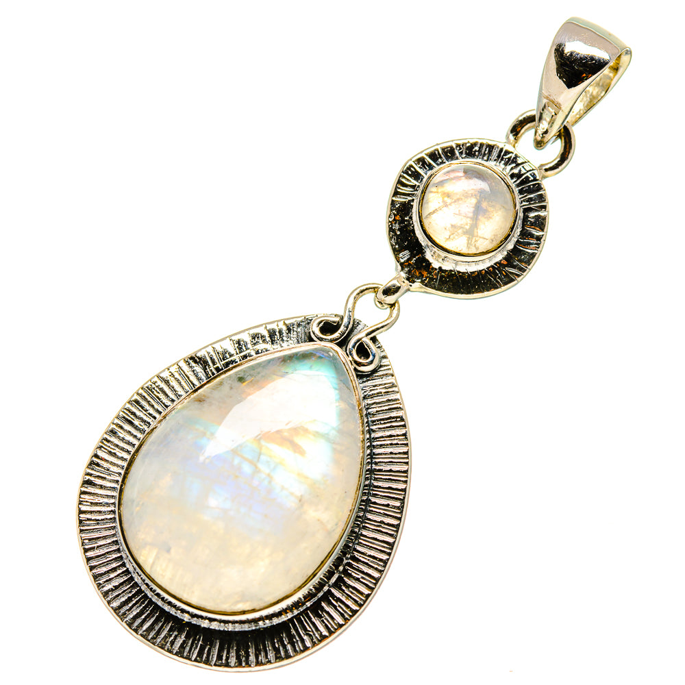 Rainbow Moonstone Pendants handcrafted by Ana Silver Co - PD756730