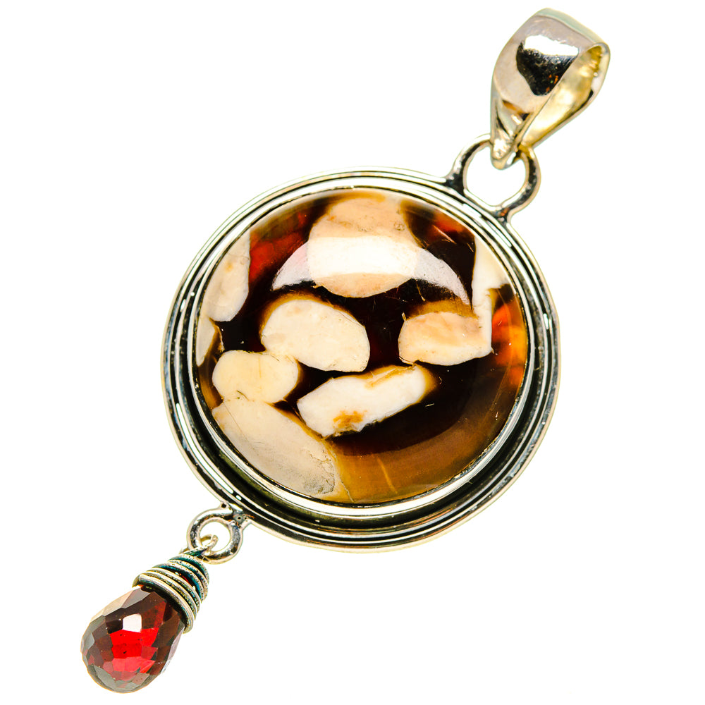 Peanut Wood Jasper Pendants handcrafted by Ana Silver Co - PD756740