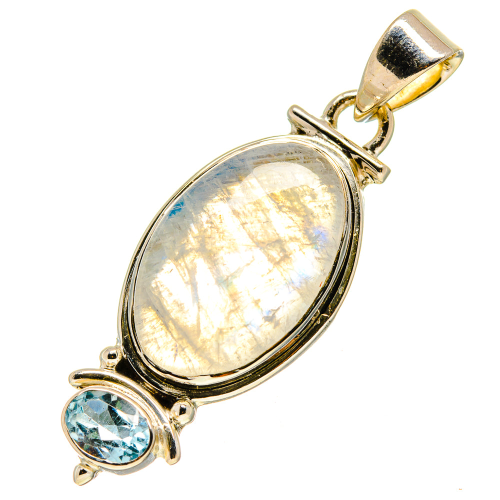 Rainbow Moonstone Pendants handcrafted by Ana Silver Co - PD756766