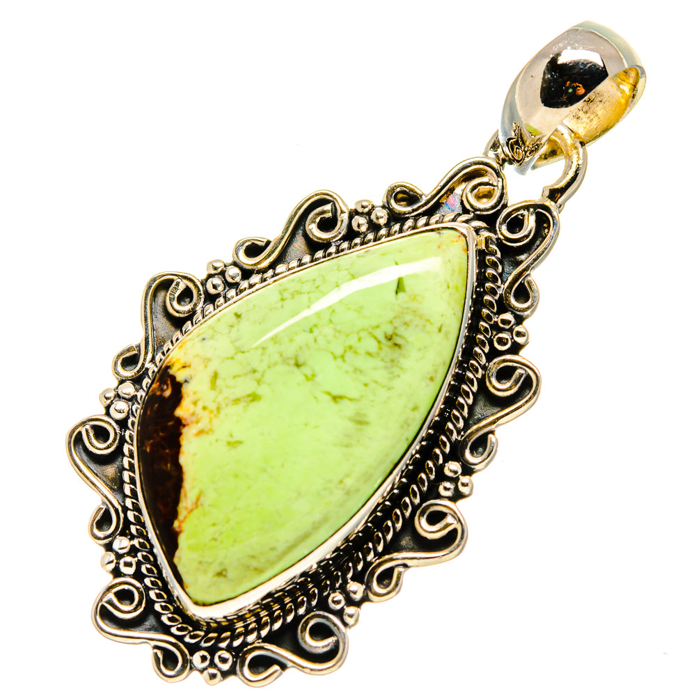 Lemon Chrysoprase Pendants handcrafted by Ana Silver Co - PD756776