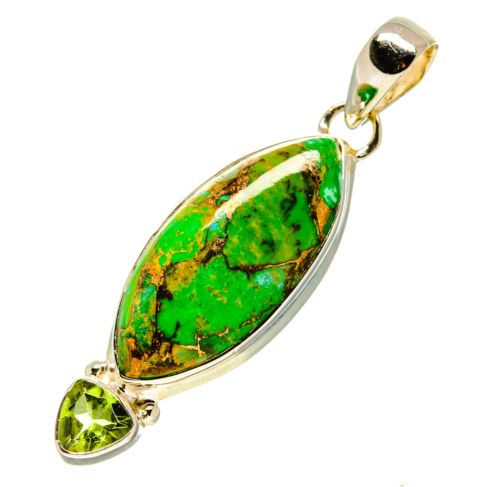 Green Copper Composite Turquoise Pendants handcrafted by Ana Silver Co - PD756794