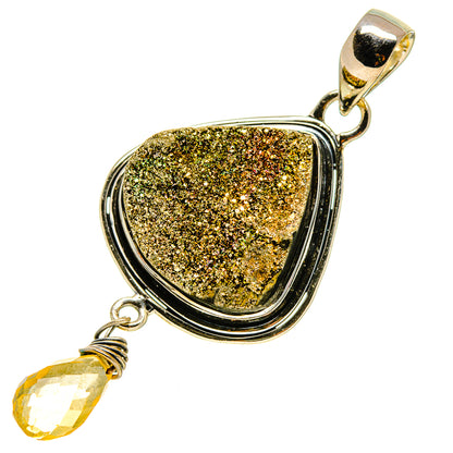 Spectro Pyrite Druzy Pendants handcrafted by Ana Silver Co - PD756795