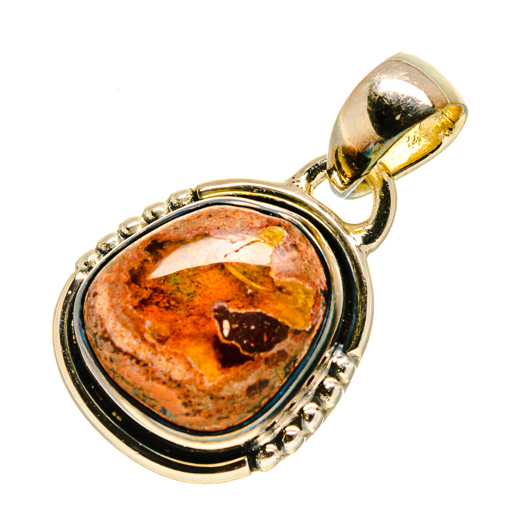 Mexican Fire Opal Pendants handcrafted by Ana Silver Co - PD756813