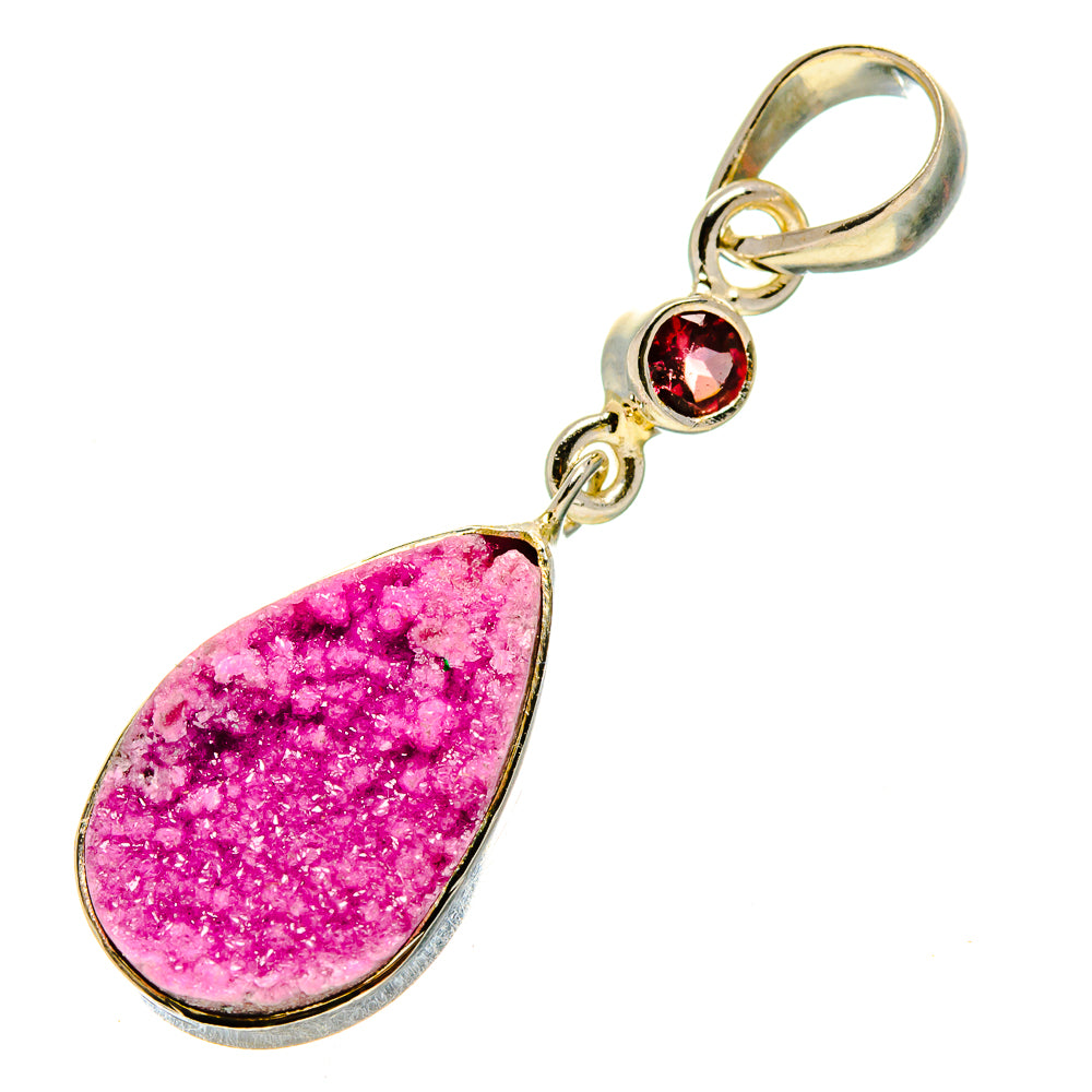 Cobalto Calcite Druzy Pendants handcrafted by Ana Silver Co - PD756843
