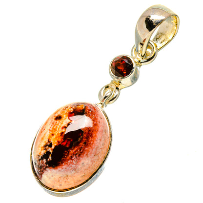Mexican Fire Opal Pendants handcrafted by Ana Silver Co - PD756844