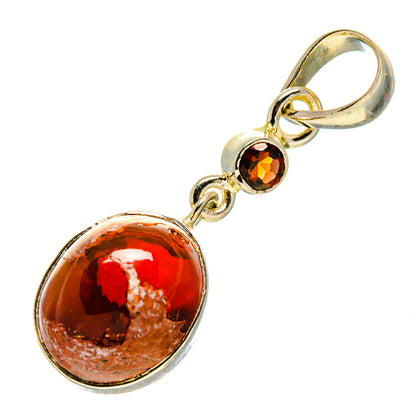 Mexican Fire Opal Pendants handcrafted by Ana Silver Co - PD756846