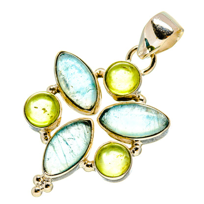 Blue Fluorite Pendants handcrafted by Ana Silver Co - PD756882