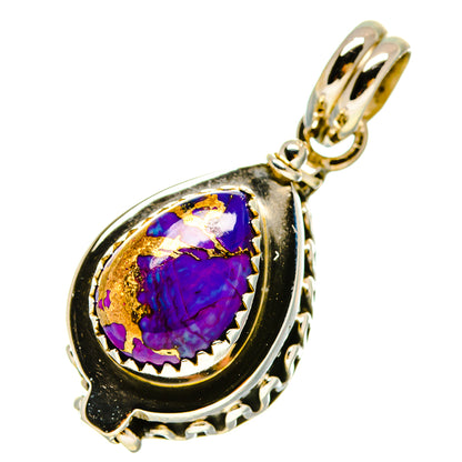 Purple Copper Composite Turquoise Pendants handcrafted by Ana Silver Co - PD756896