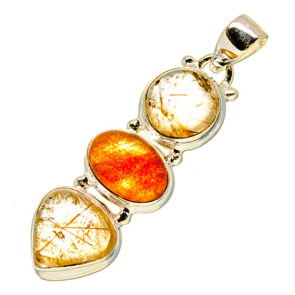 Rutilated Quartz Pendants handcrafted by Ana Silver Co - PD756918