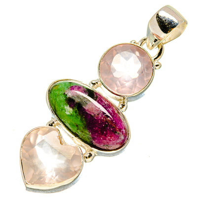Ruby Zoisite Pendants handcrafted by Ana Silver Co - PD756926