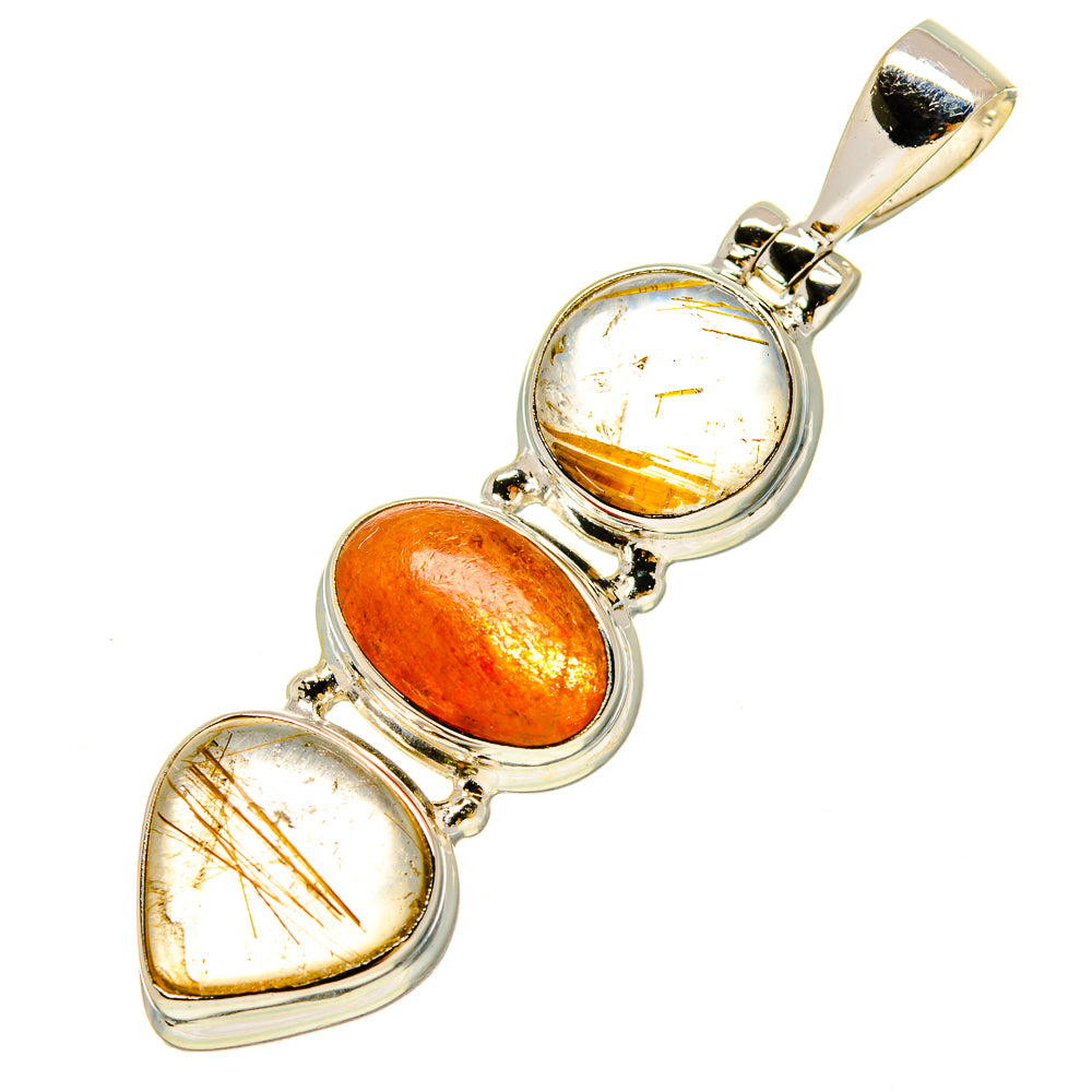Rutilated Quartz Pendants handcrafted by Ana Silver Co - PD756931