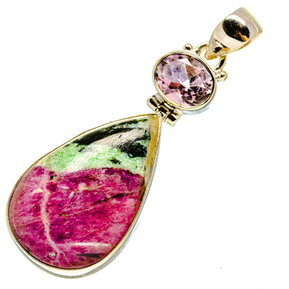 Ruby Zoisite Pendants handcrafted by Ana Silver Co - PD756941