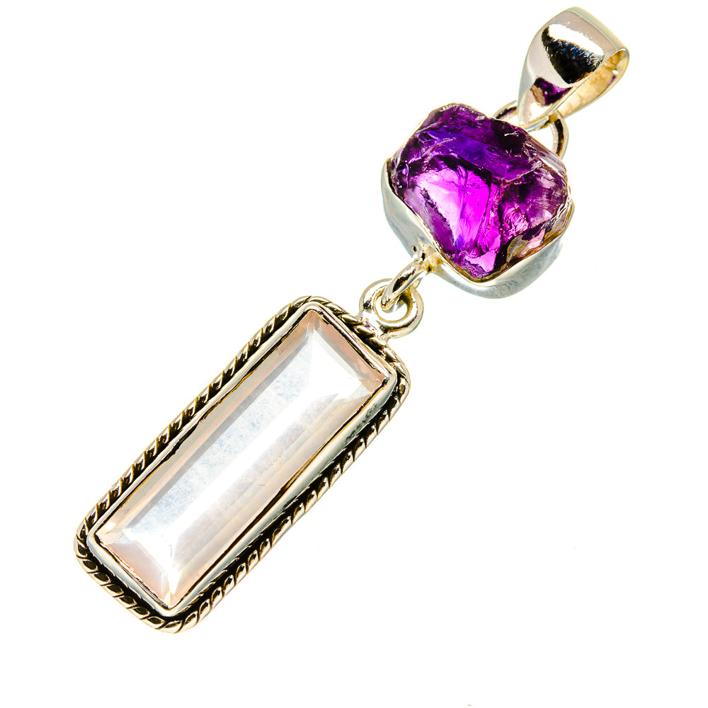 Rose Quartz Pendants handcrafted by Ana Silver Co - PD756981