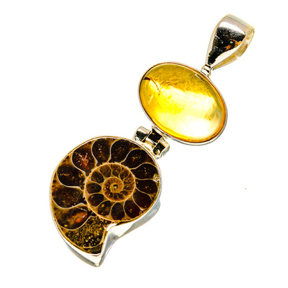 Ammonite Fossil Pendants handcrafted by Ana Silver Co - PD756984