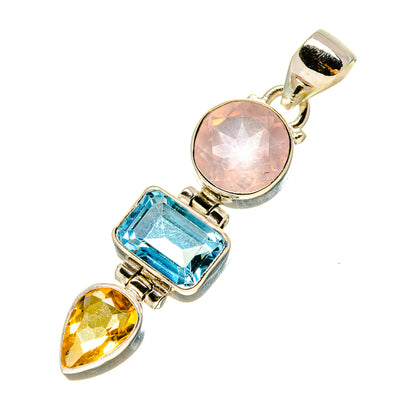 Rose Quartz Pendants handcrafted by Ana Silver Co - PD756989