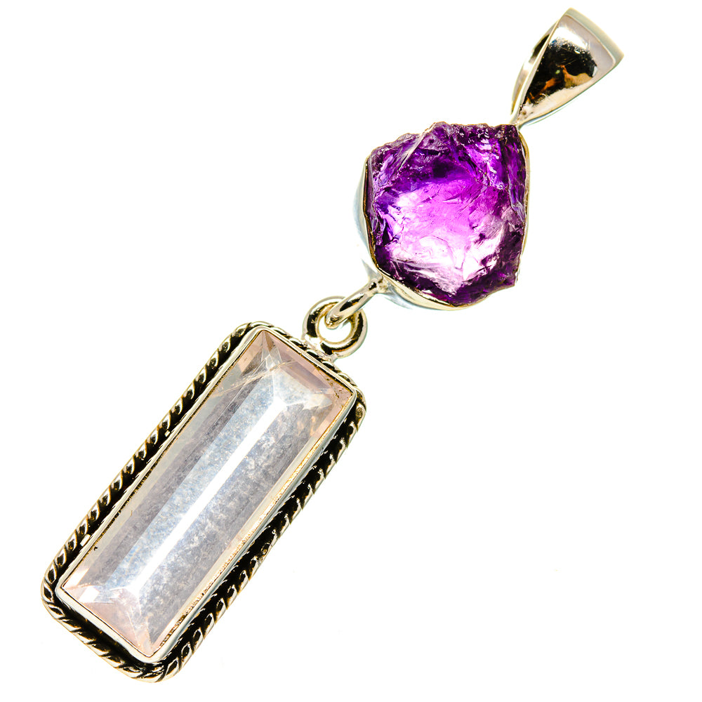 Rose Quartz Pendants handcrafted by Ana Silver Co - PD756996