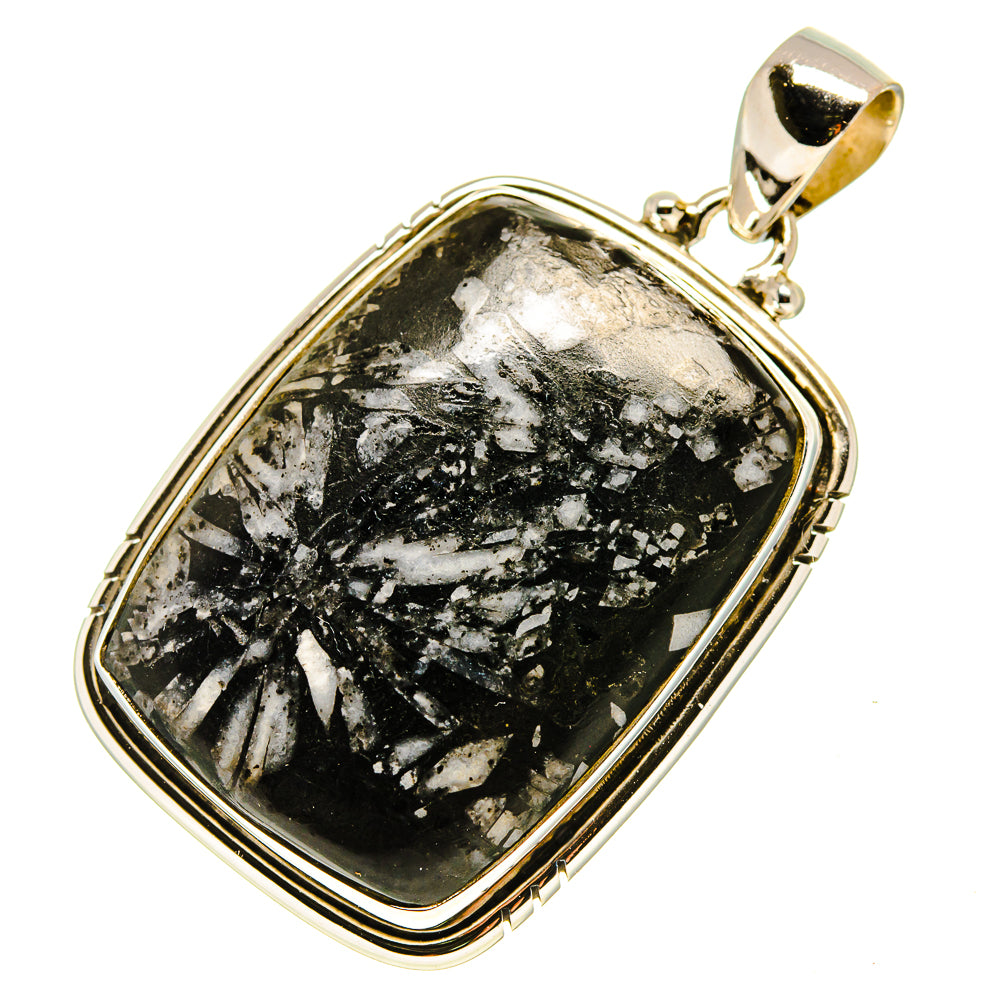 Chrysanthemum Stone Pendants handcrafted by Ana Silver Co - PD757024
