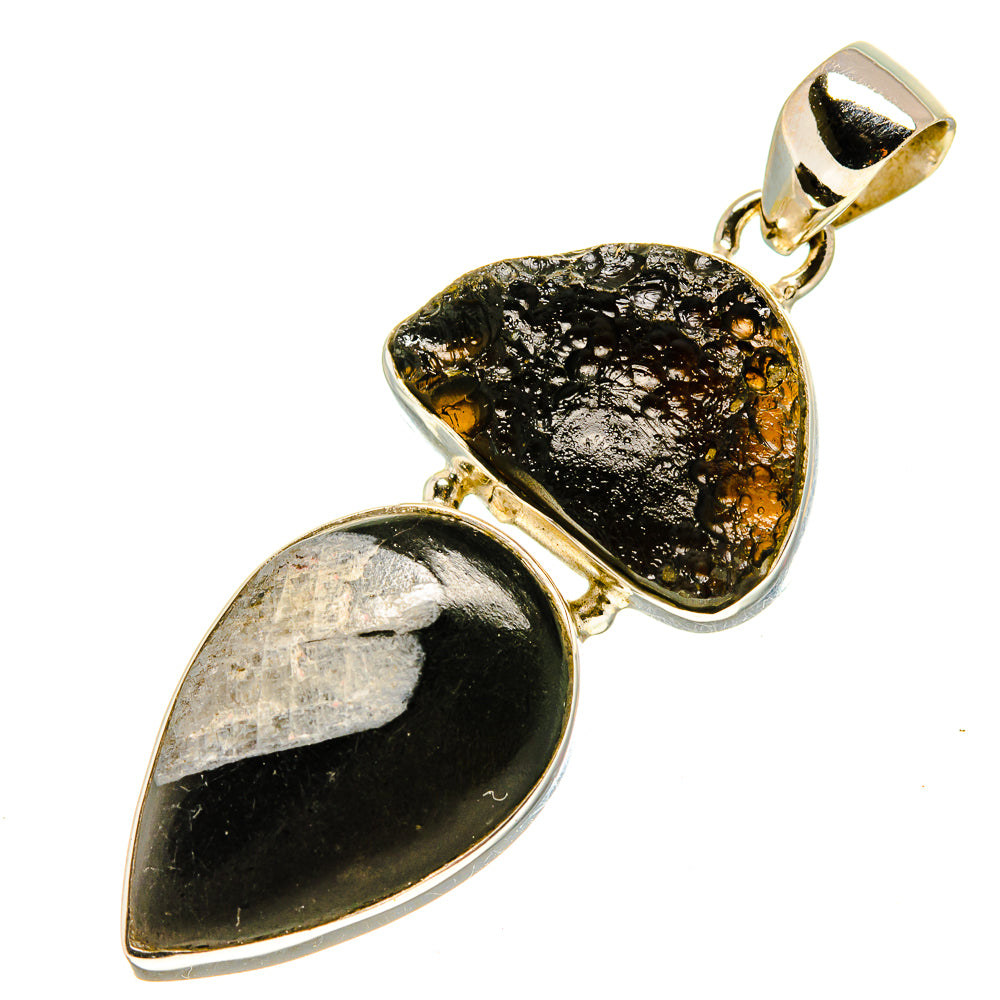 Chrysanthemum Stone Pendants handcrafted by Ana Silver Co - PD757027