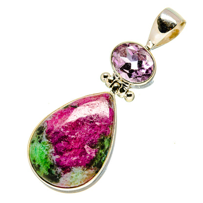 Ruby Zoisite Pendants handcrafted by Ana Silver Co - PD757039