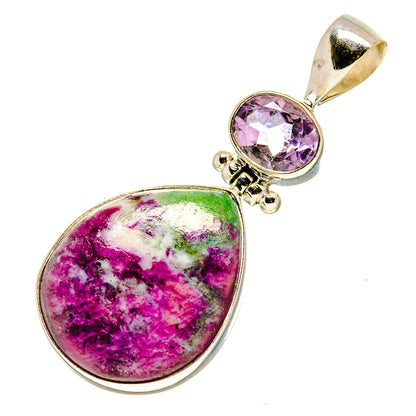 Ruby Zoisite Pendants handcrafted by Ana Silver Co - PD757040