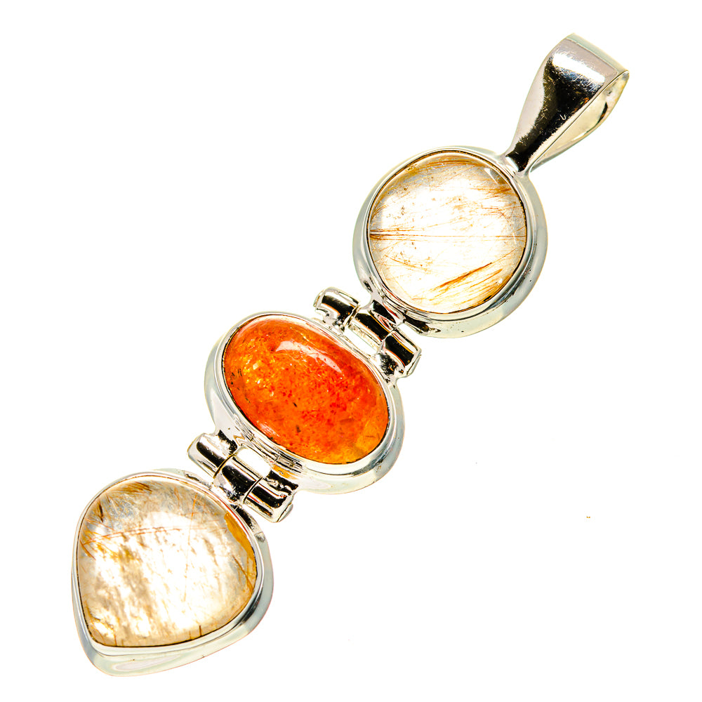 Rutilated Quartz Pendants handcrafted by Ana Silver Co - PD757064