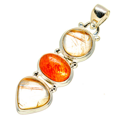 Rutilated Quartz Pendants handcrafted by Ana Silver Co - PD757067