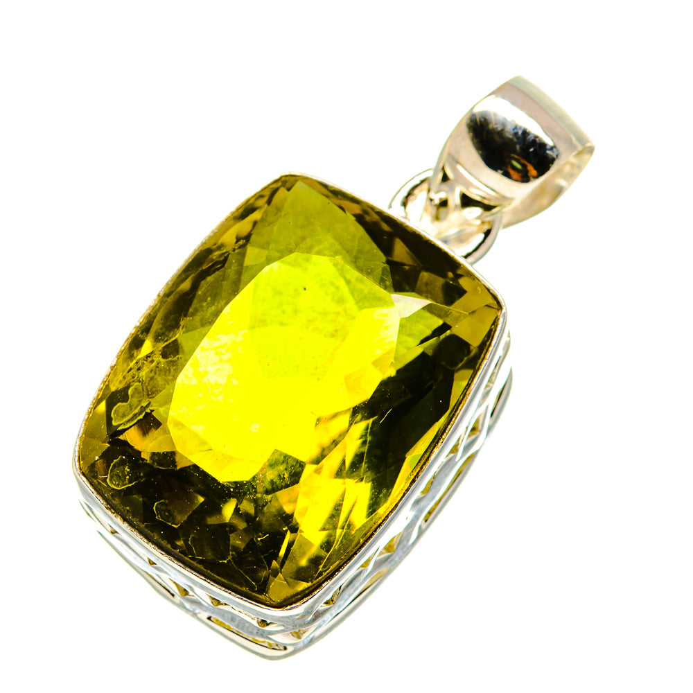 Olive Quartz Pendants handcrafted by Ana Silver Co - PD757097