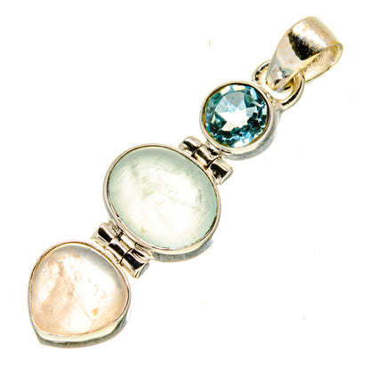 Aquamarine Pendants handcrafted by Ana Silver Co - PD757106