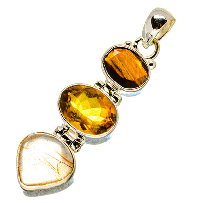 Rutilated Quartz Pendants handcrafted by Ana Silver Co - PD757123