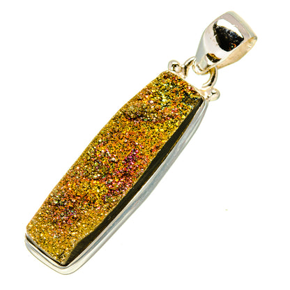 Spectro Pyrite Druzy Pendants handcrafted by Ana Silver Co - PD757128