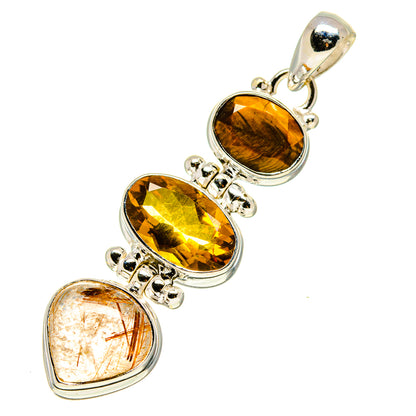 Rutilated Quartz Pendants handcrafted by Ana Silver Co - PD757130