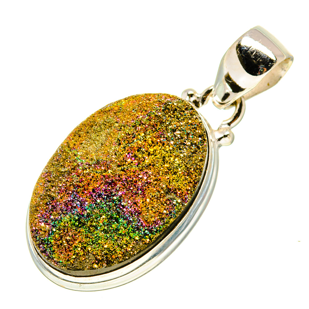 Spectro Pyrite Druzy Pendants handcrafted by Ana Silver Co - PD757147