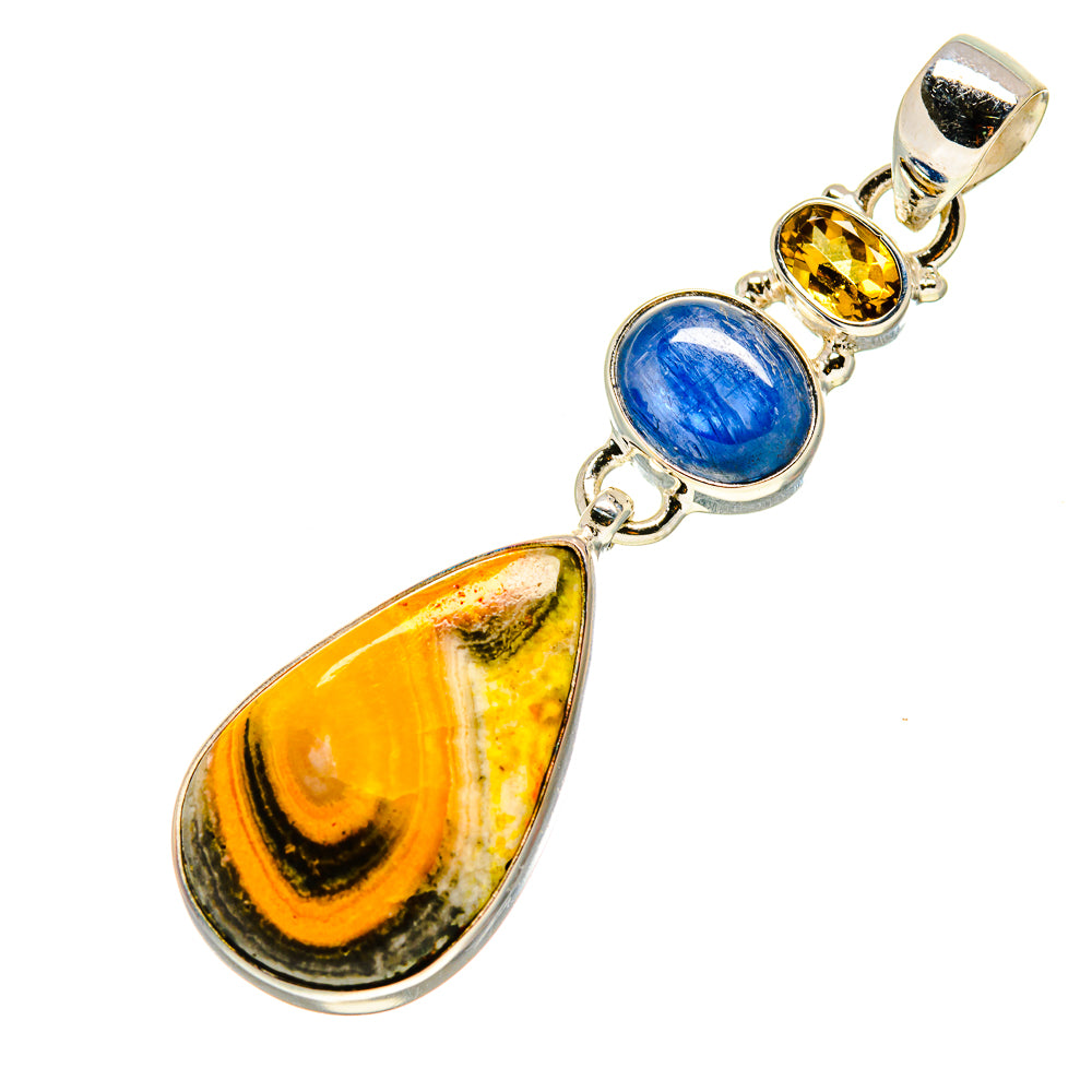 Bumble Bee Jasper Pendants handcrafted by Ana Silver Co - PD757149