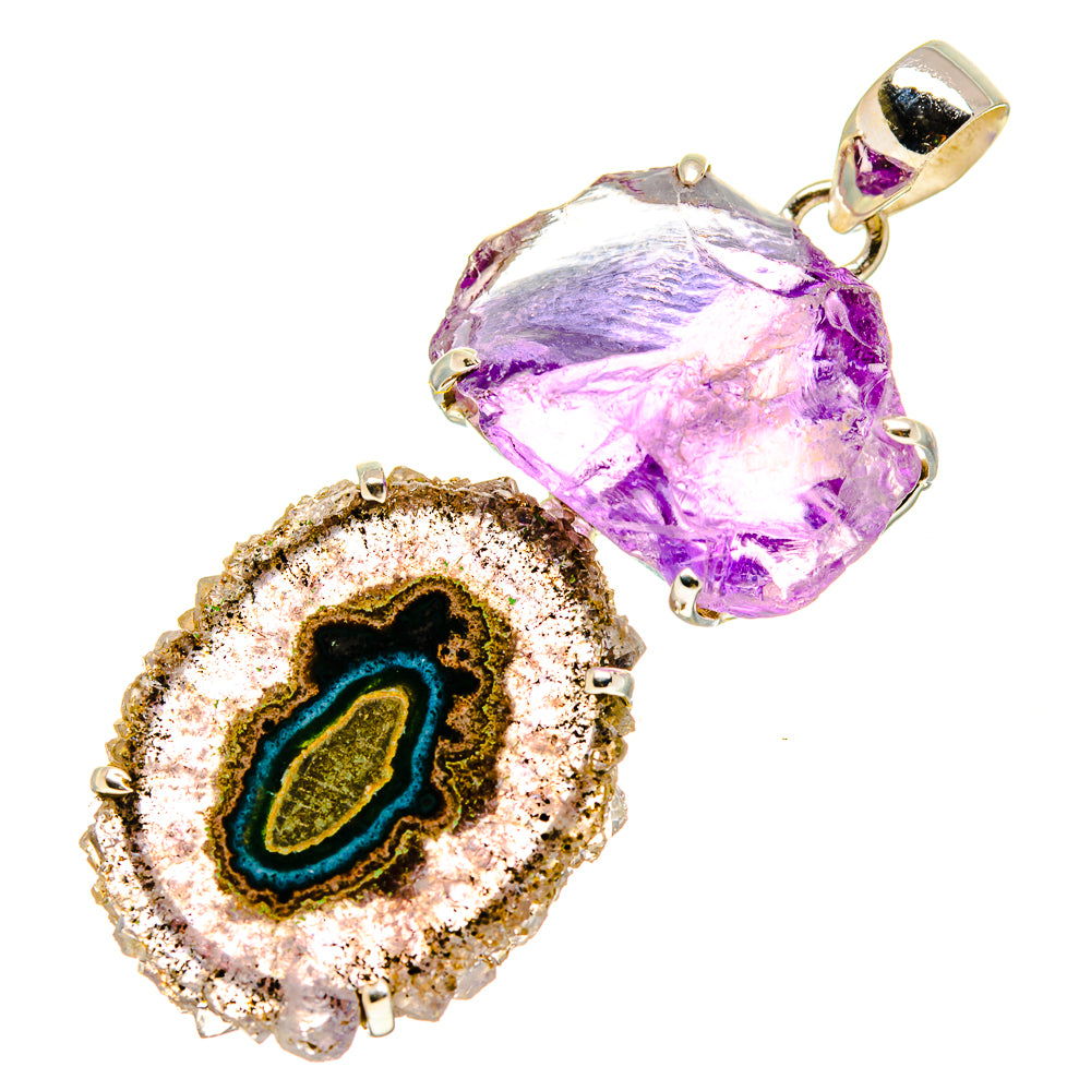 Amethyst Stalactite Pendants handcrafted by Ana Silver Co - PD757152