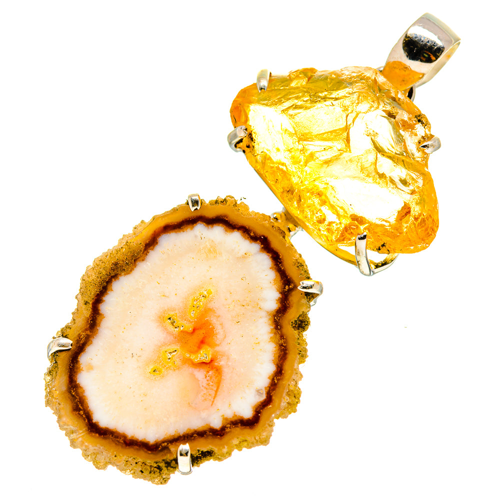 Geode Slice Pendants handcrafted by Ana Silver Co - PD757153