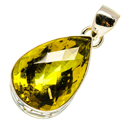 Olive Quartz Pendants handcrafted by Ana Silver Co - PD757163