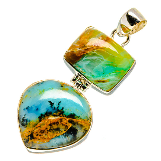 Peruvian Opal Pendants handcrafted by Ana Silver Co - PD757178