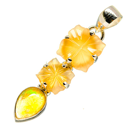 Peach Moonstone Pendants handcrafted by Ana Silver Co - PD757185