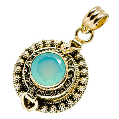 Aqua Chalcedony Pendants handcrafted by Ana Silver Co - PD757187