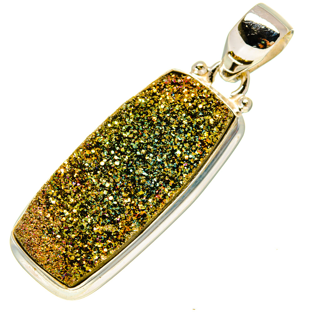 Spectro Pyrite Druzy Pendants handcrafted by Ana Silver Co - PD757195