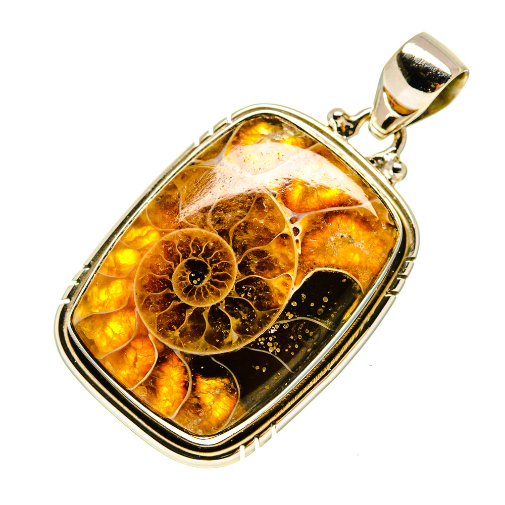 Ammonite Fossil Pendants handcrafted by Ana Silver Co - PD757222