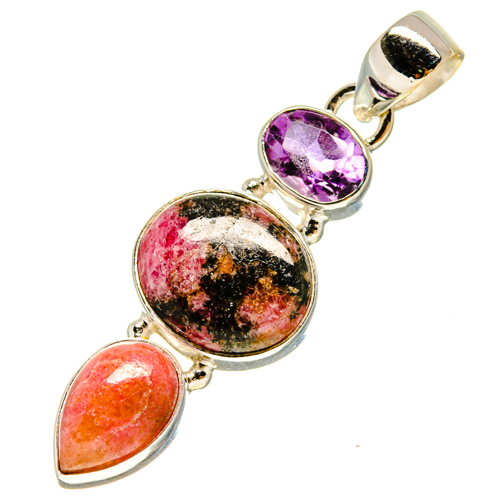 Rhodonite Pendants handcrafted by Ana Silver Co - PD757232