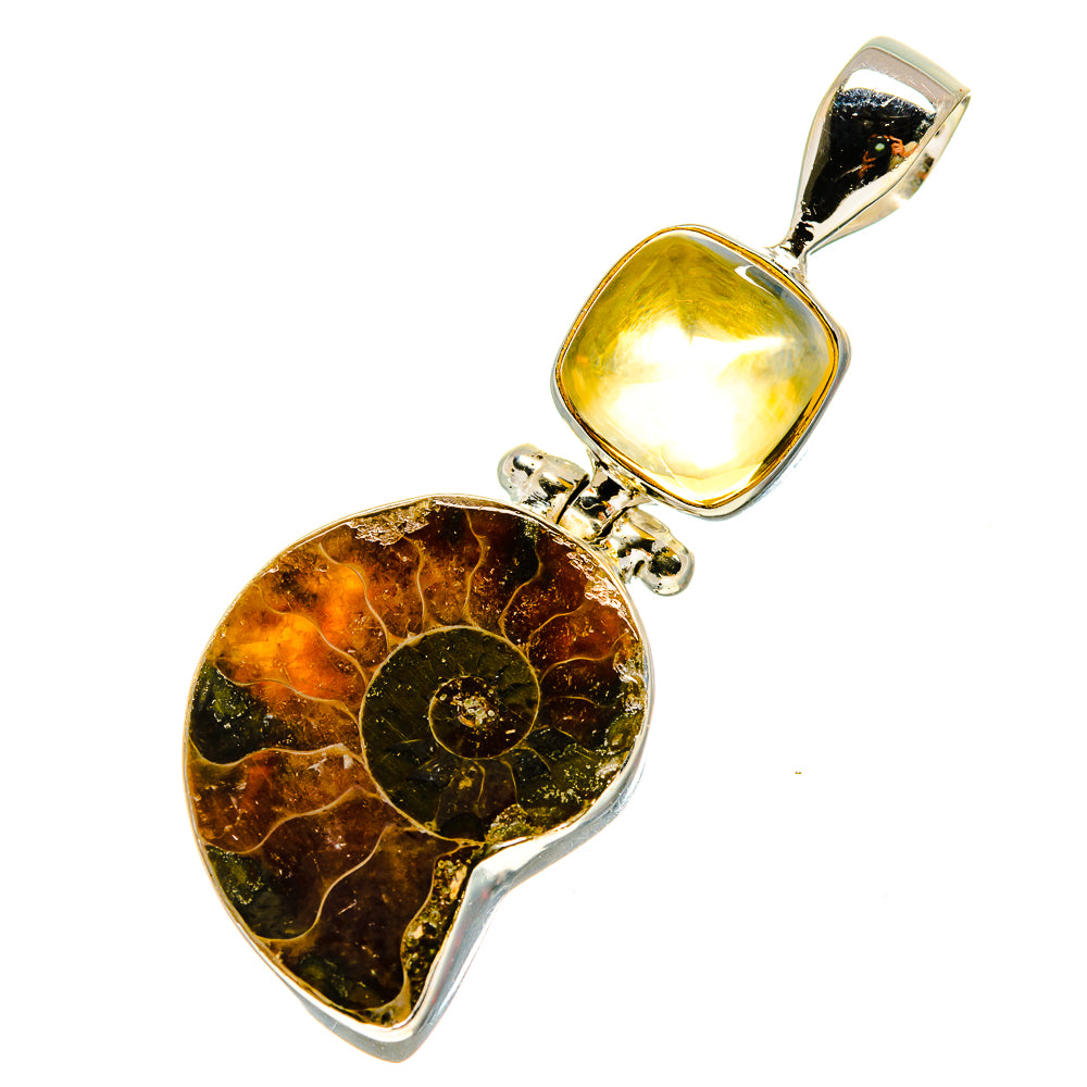Ammonite Fossil Pendants handcrafted by Ana Silver Co - PD757234