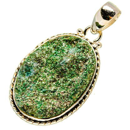 Green Fuchsite Pendants handcrafted by Ana Silver Co - PD757237