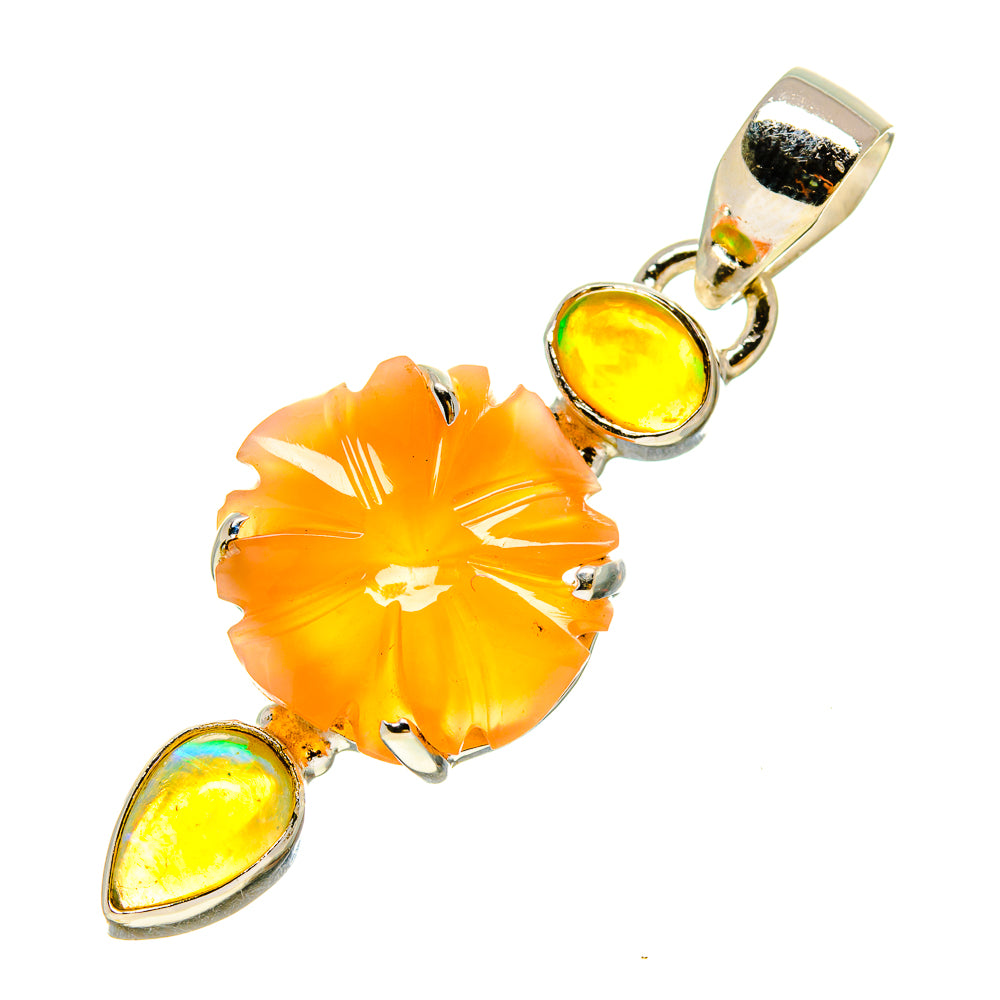 Peach Moonstone Pendants handcrafted by Ana Silver Co - PD757242