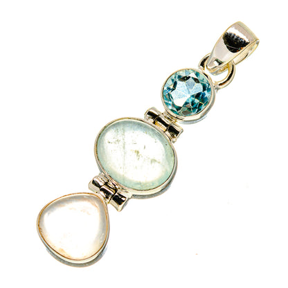 Aquamarine Pendants handcrafted by Ana Silver Co - PD757249